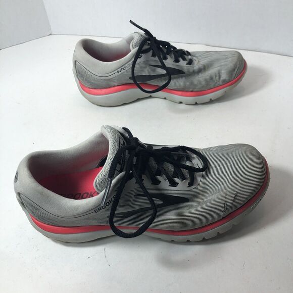 Brooks Sneakers Womens Size 9 B Pureflow 7 1202621B078 Gray Running Comfort G3 - Picture 9 of 11